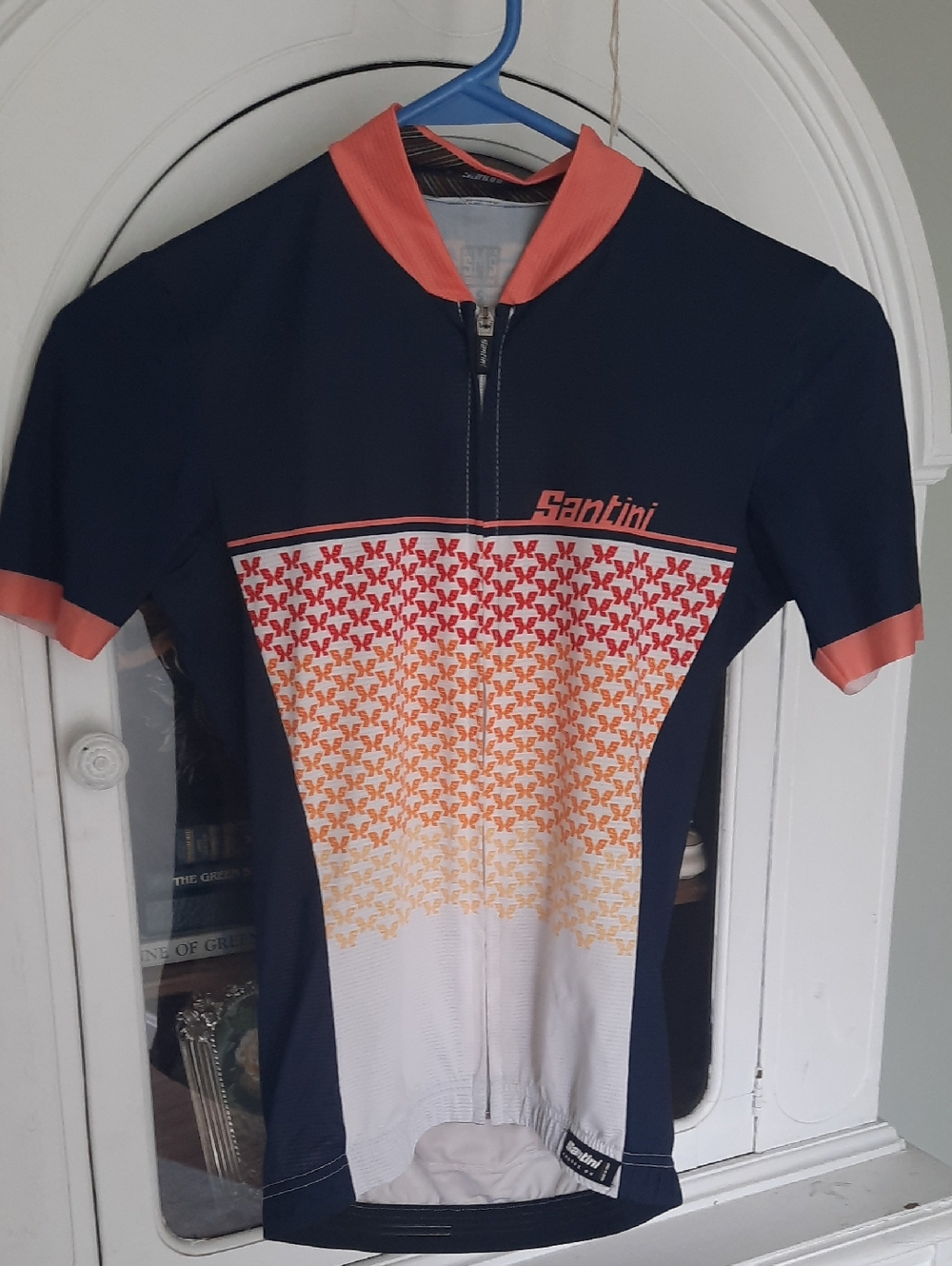 Santini Women's Short Sleeve Cycling Jersey Small Full Zip 3 Pocket Race Fit
